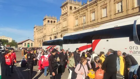 viajeros atrapados por el apagón