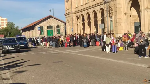 viajeros atrapados por el apagón