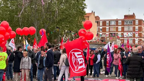 CCOO y UGT.  Manifestación 1 de mayo, Día Internacional del Trabajador.