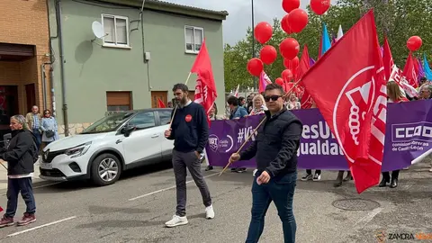 CCOO y UGT.  Manifestación 1 de mayo, Día Internacional del Trabajador.