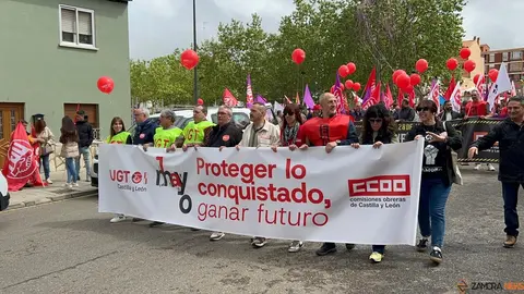 CCOO y UGT.  Manifestación 1 de mayo, Día Internacional del Trabajador.