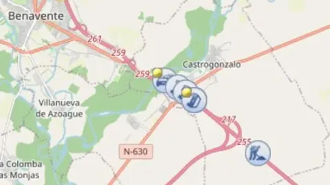 El granizo provoca múltiples colisiones en Castrogonzalo