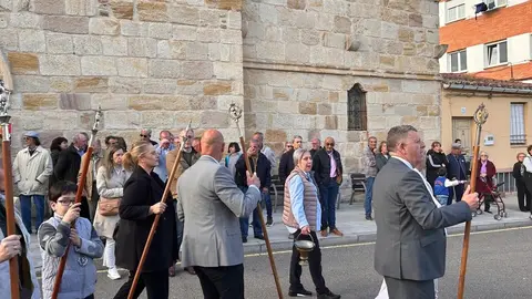 Procesión y bendición de campos en el barrio de San Isidro en Zamora