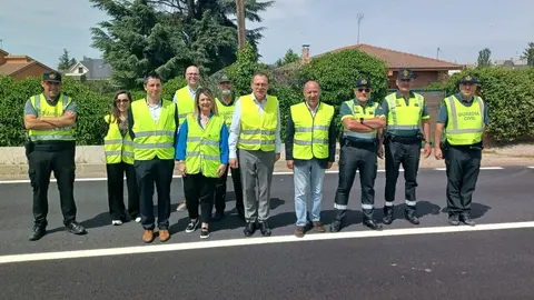 Ángel Blanco visita las obras de refuerzo de la N630 en Morales del Vino