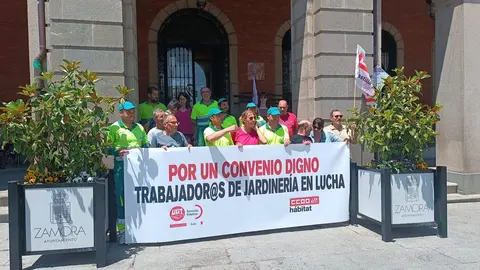 manifestación personal de parques y jardines de Zamora