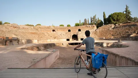 Teatro romano de Mérida bici