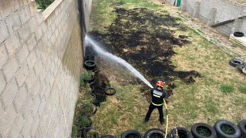 incendio campo de tiro de Villaralbo