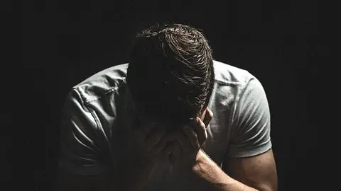 Triste, Foto de archivo