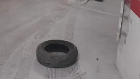 Vandalismo en un garaje Noche de las hogueras