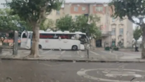 autobús de donación de sangre