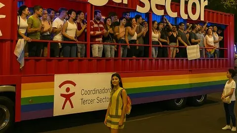 Zamora en la cabalgata del Orgullo