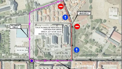 Cortes en la Avenida Alonso del Mercadillo