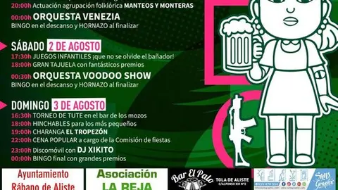 Cartel de fiestas Tolar de Aliste