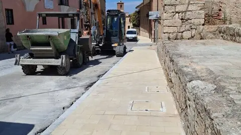obras en calle Santo Domingo en Toro