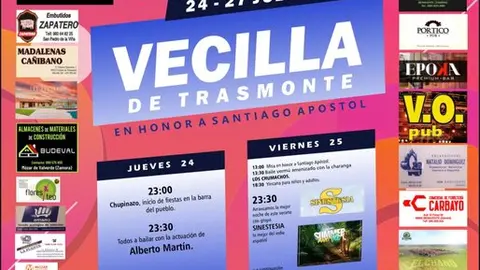 cartel programa fiestas de Vecilla