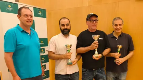 Tres jugadores del C.D. Ajedrez Zamora copan el podio del Blitz Provincial
