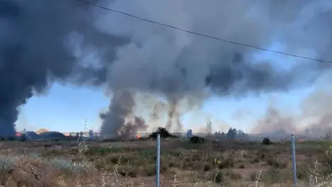 incendio planta de reciclaje de San Cristóbal de Entreviñas