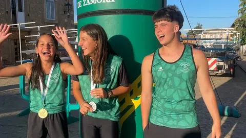 equipo Tabuyo, Alicia 1ª, Mencia 2da, Andres 12º 