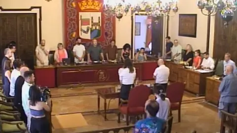pleno ayuntamiento de zamora mes de julio. imagen de archivo