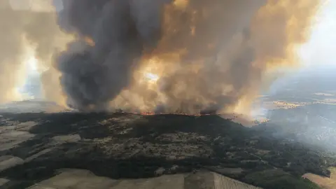 Incendio en Molezuelas de la Carballeda - imagen de redes