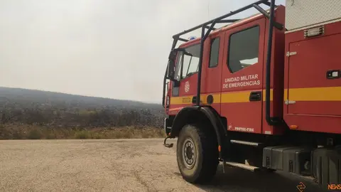 La UME actúa frente a los incendios que asolan Zamora