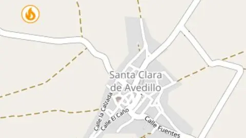 Incendio activo en Santa Clara de Avedillo