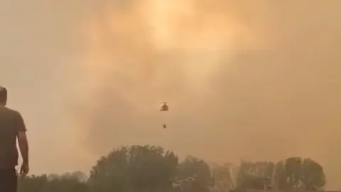 Incendio en San Pedro de la Viña. Imagen de InterBenavente