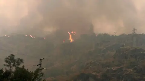 ribadelago fuego ladera