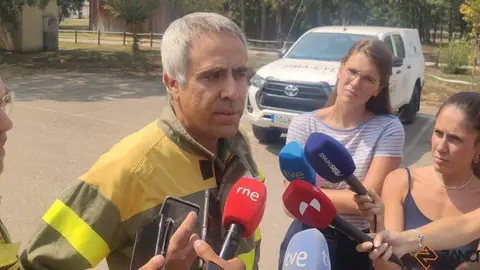El director técnico de extinción del incendio de Porto, Manuel Moreno