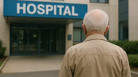 señor mayor en el hospital IA