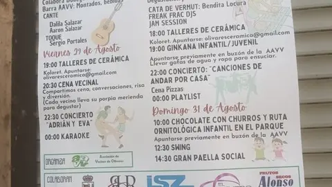 Cartel fiestas del Barrio de Olivares