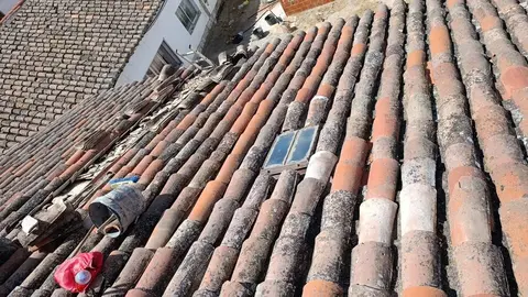 Obras retejado Edificio de las escuelas Moraleja del vino