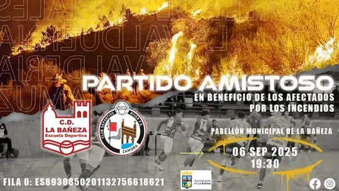 Partido amistoso River Zamora y La Bañeza en beneficio de los afectados por los incendios