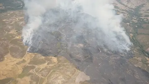 Incendio Castromil, imágenes aéreas
