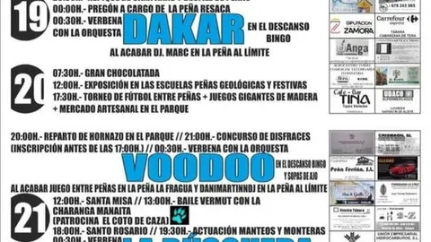 Sesnández de Tábara fiestas septiembre
