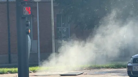 Bomberos de Zamora humo colector centro ciudad _5