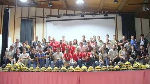 homenaje bomberos en Alcañices