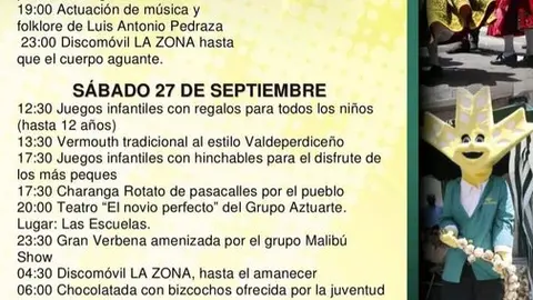 Fiestas Valdeperdices