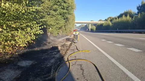 Incendio A-52 camión