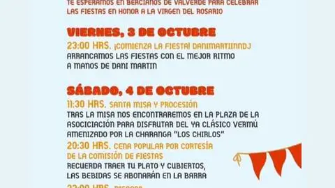 Cartel Fiestas Bercianos de Valverde