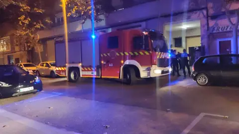 bomberos en los bloques