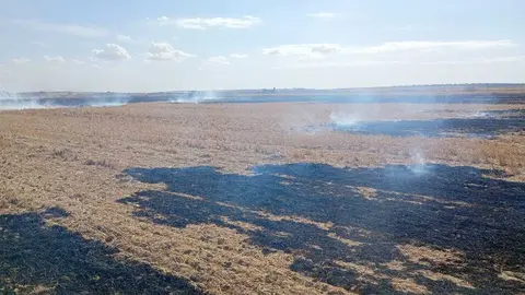 Incendio en Quintanilla del Monte_3. imagen de archivo
