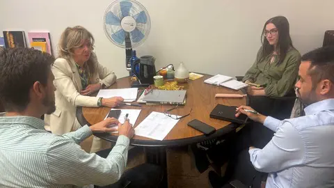 Un instante de la reunión entre el Servicio de Fondos Europeos y Emprendimiento y la UNED en la Diputación Provincial de Zamora.