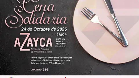 Cartel Cena Solidaria - AZAYCA