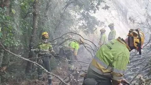 Incendio en Porto. Foto Junta Castilla y León