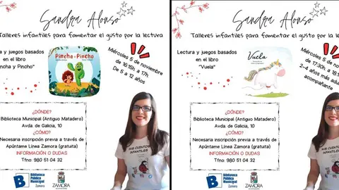 Cartel anunciador de los talleres