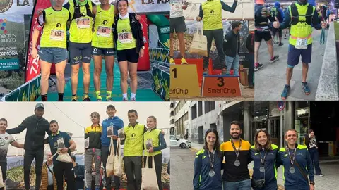 Collage de las participaciones del Corre Zamora este fin de semana