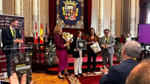 Lucía Méndez recoge el premio en Palencia