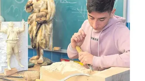 David Alonso, escultor coresino - Imagen cedida