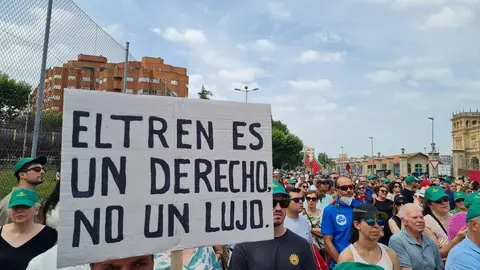 manifestación estación de tren zamora
